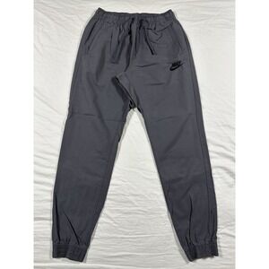 Vintage Nike Gray Drawstring Jogger Pants Size Medium Blue Tag Y2K